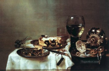 Naturaleza muerta clásica Painting - Pastel de bodegones Willem Claeszoon Heda